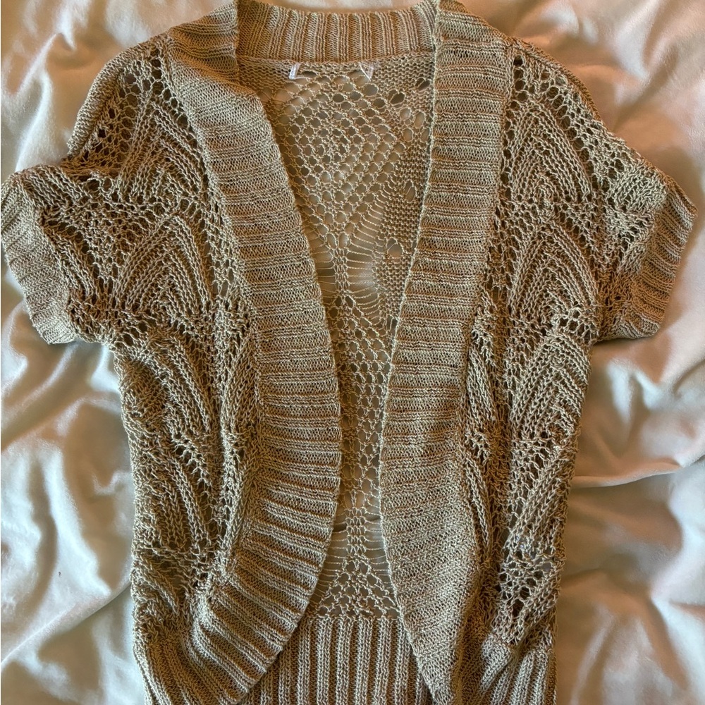 Tan cardigan